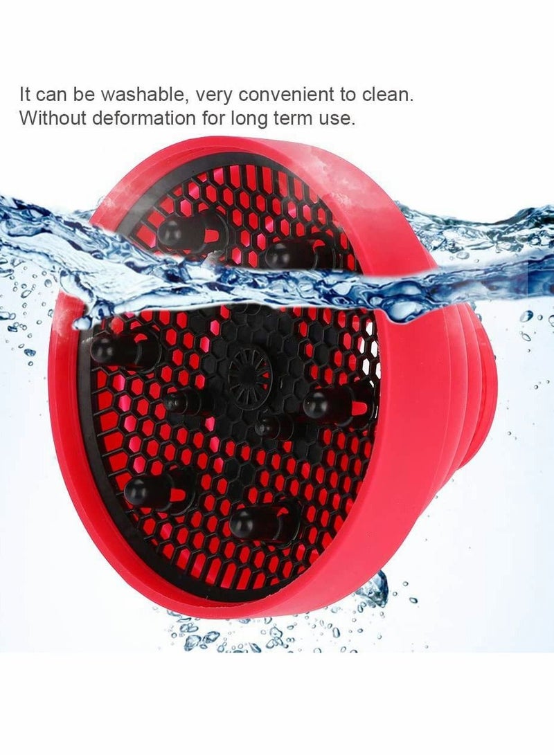 KASTWAVE Professional Universal Hair Diffuser, New Silicone Folding Hairdryer Hair Blower Diffuser Cover Styling Hairdressing Tool, For Curly Hair and Natural Hair (Rose Pink) - Image 4