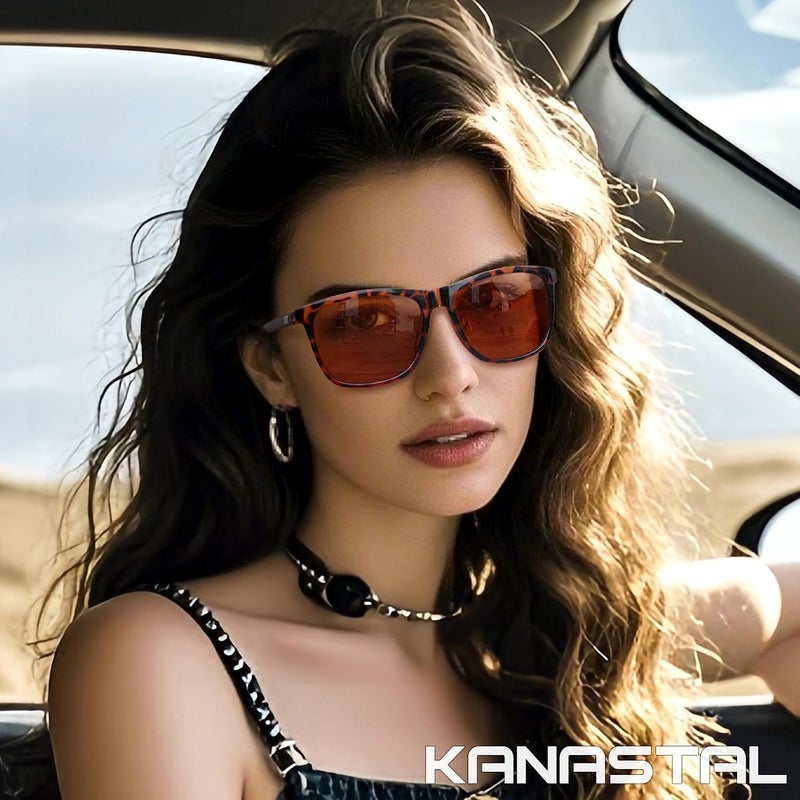 KANASTAL Polarized Sunglasses for Men Women, Classic Square Sports Sun Glasses Driving, Fashion Shades for Womens UV400 Protection Fishing Outdoor Cycling Activities - Image 3