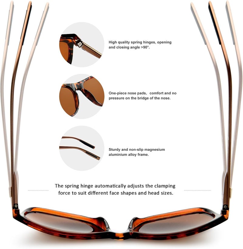 KANASTAL Polarized Sunglasses for Men Women, Classic Square Sports Sun Glasses Driving, Fashion Shades for Womens UV400 Protection Fishing Outdoor Cycling Activities - Image 5