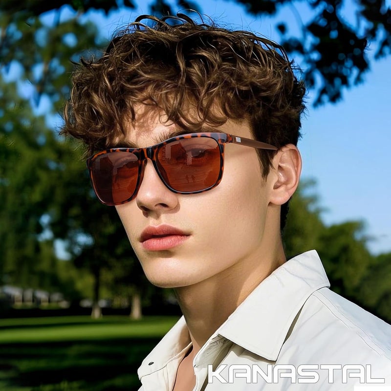 KANASTAL Polarized Sunglasses for Men Women, Classic Square Sports Sun Glasses Driving, Fashion Shades for Womens UV400 Protection Fishing Outdoor Cycling Activities - Image 2
