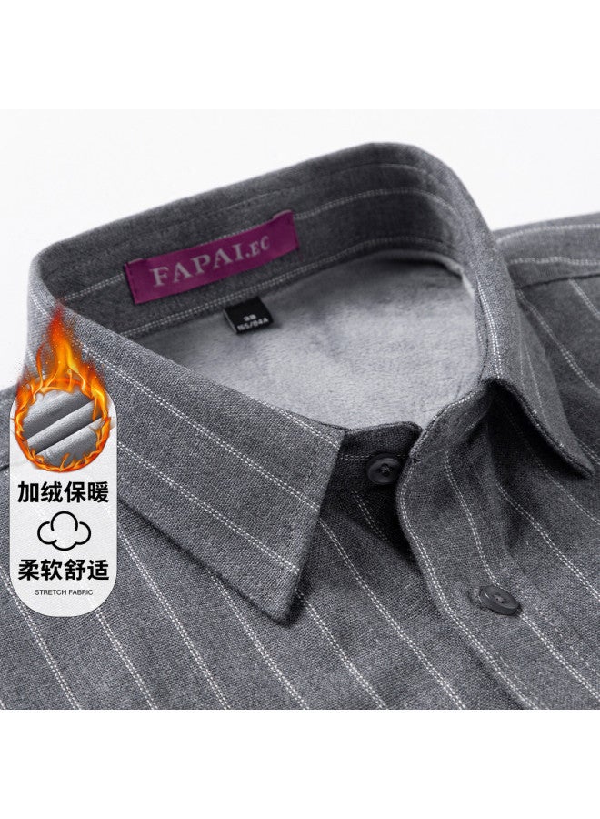 Fapai High-cost-effective Casual Striped Shirt Business Long-sleeve Top Men's - Image 2