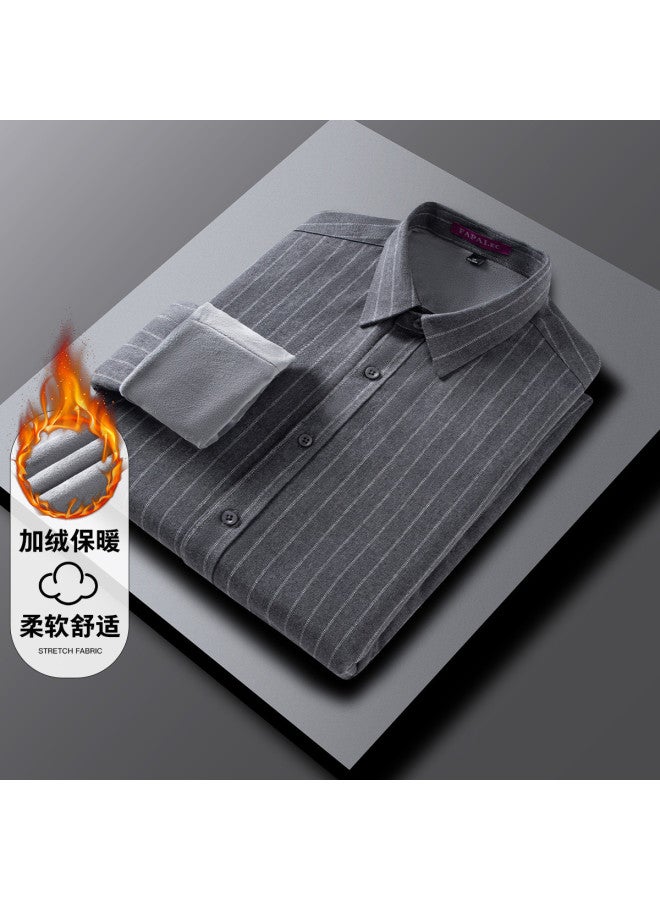 Fapai High-cost-effective Casual Striped Shirt Business Long-sleeve Top Men's - Image 3