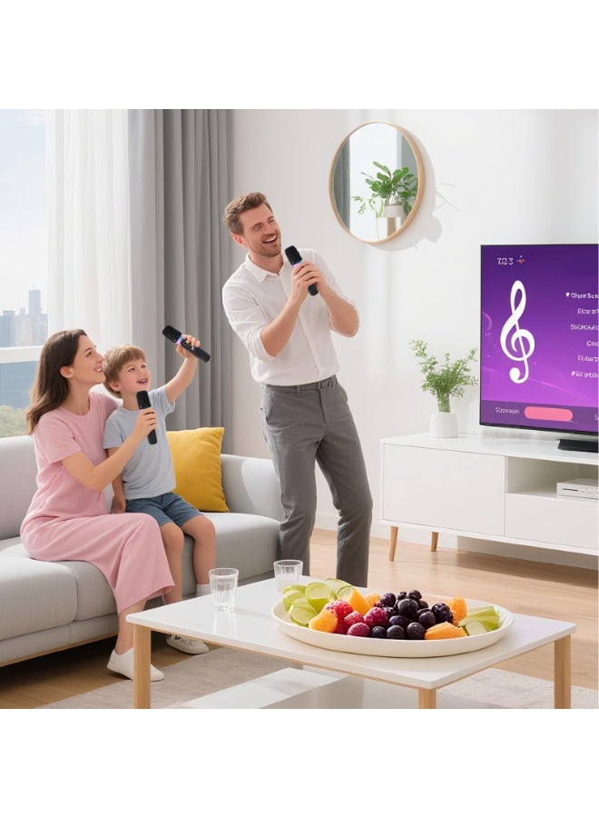 Arabest Dual Handheld Rechargeable Car Karaoke Dynamic Microphones, Volume Control Mic for Singing Speech Home Entertainment - Image 5