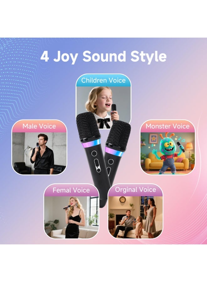 Arabest Dual Handheld Rechargeable Car Karaoke Dynamic Microphones, Volume Control Mic for Singing Speech Home Entertainment - Image 4