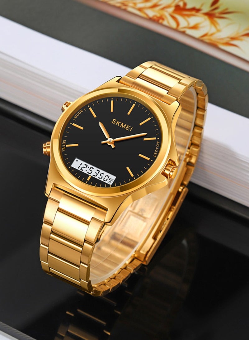 SKMEI Women’s Quartz Back Light Display Digital Chrono Sport Stainless Steel Watch - 2120 - Image 2