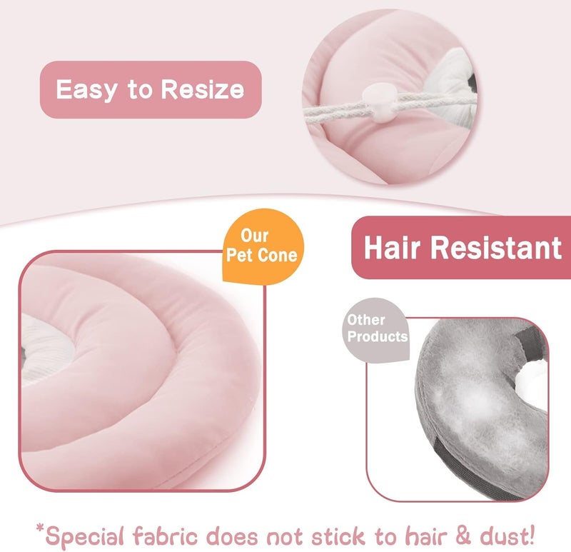 Cat Cone, Soft Dog Cone Collar After Surgery, Water-Proof Comfortable Dog Recovery Cone Anti-Bite Lick Wound Healing, Pet Cone for Small Medium or Large Dogs and Cats (S) - Image 4