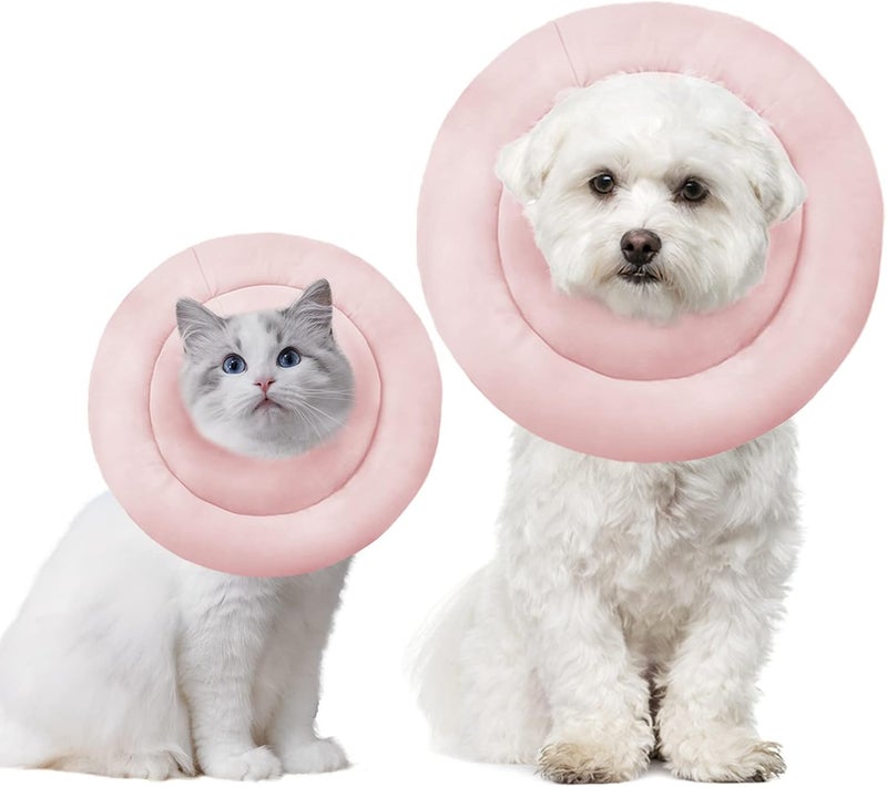 Cat Cone, Soft Dog Cone Collar After Surgery, Water-Proof Comfortable Dog Recovery Cone Anti-Bite Lick Wound Healing, Pet Cone for Small Medium or Large Dogs and Cats (S) - Image 1