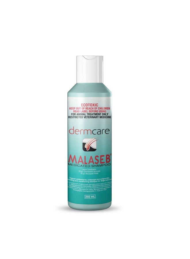 DERMCARE MALASEB MEDICATED PET SHAMPOO FOR DOGS & CATS 250 ML