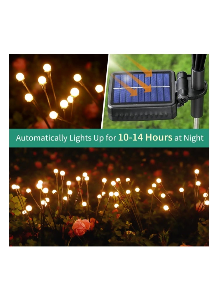 vignuto Solar Lights Outdoor Waterproof, 4 Packs 32LED, Solar Garden Lights, Patio Lights, Garden Decor, Patio Decor, Firefly Lights Solar Outdoor - Image 4