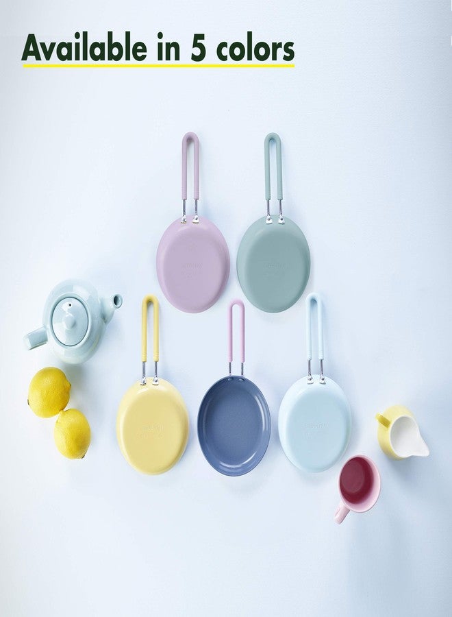 GreenPan Mini Healthy Ceramic Nonstick, 5" Round Egg Pan, PFAS-Free, Dishwasher Safe, Stay Cool Handle, Pink - Image 2