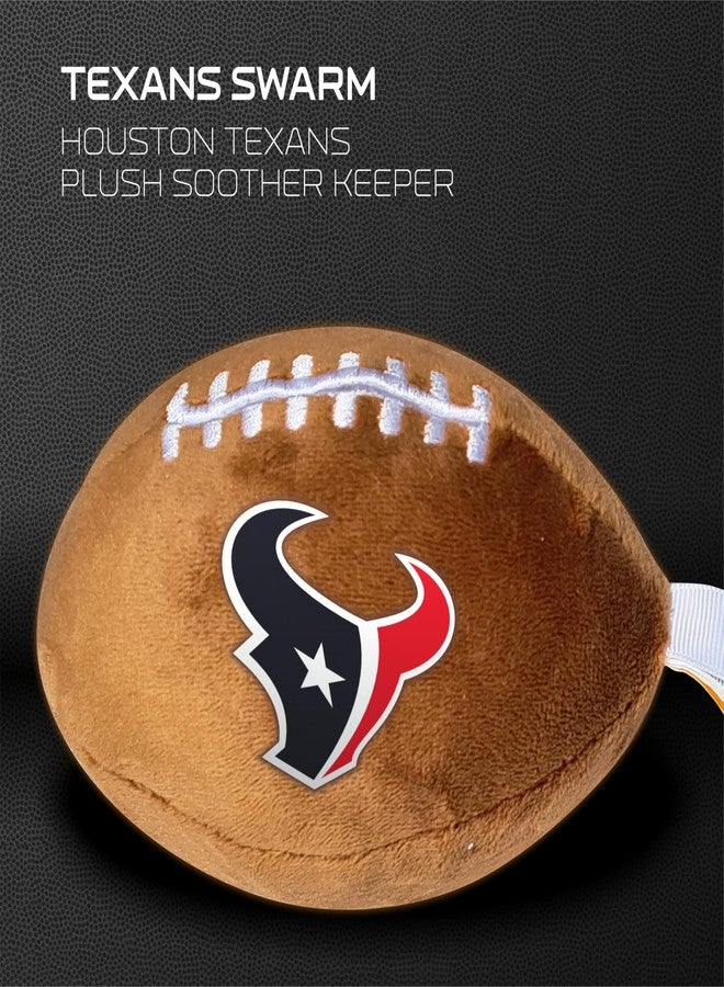 Smilo Houston Texans Plush Football Pacifier Holder by Smilo - Officially Licensed NFL Soother Holder - Soft Plush Toy and Dummy Holder - Fits Any Pacifier - Stroller Accessory & Newborn Essential - Image 5