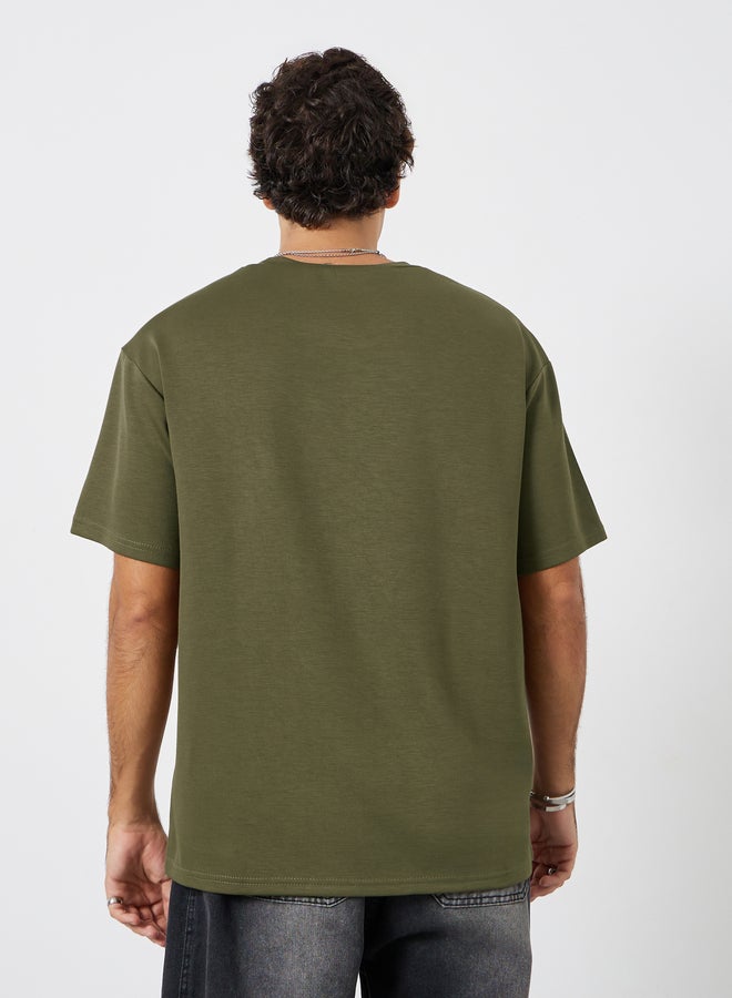 Styli Men Oversized Soft Heavy Jersey T-Shirt with Badge - Image 4