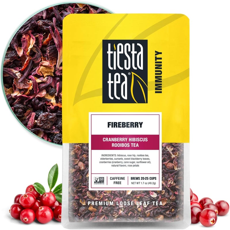 Tiesta Tea Fireberry - Cranberry Hibiscus Rooibos Tea - Image 1