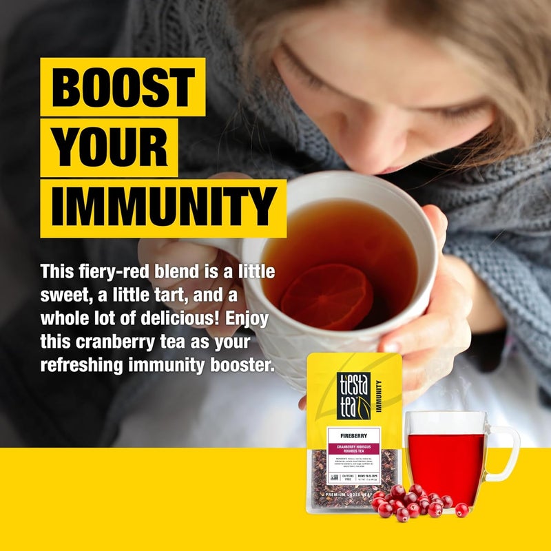 Tiesta Tea Fireberry - Cranberry Hibiscus Rooibos Tea - Image 4