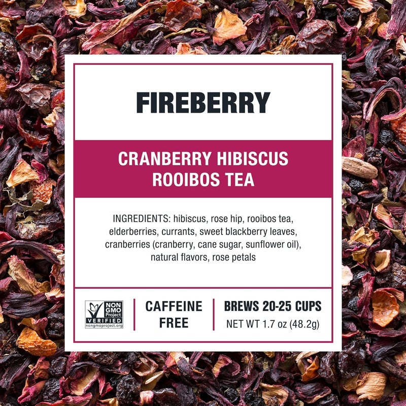 Tiesta Tea Fireberry - Cranberry Hibiscus Rooibos Tea - Image 3