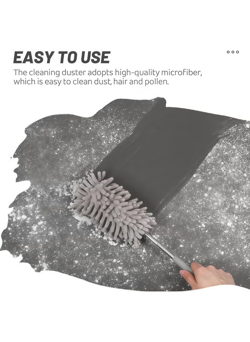 XiuWoo Dusters for Cleaning, Feather Duster Set(6 PCS),Microfiber Duster Kit  - Washable Dusters with Extension Pole (30 to 100 in), Bendable, and Washable for Ceilings, Cleaning Ceilings, Fans,Chandeliers, and Furniture - Image 4