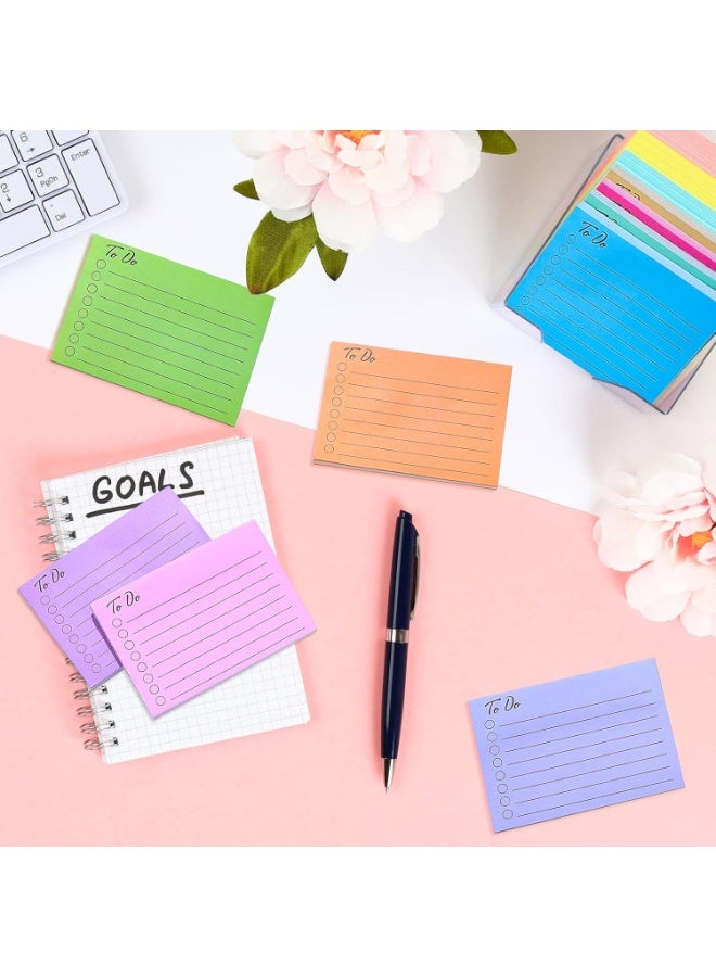 9 Pcs to Do List Sticky Note 3x4 Inch Self Stick Pads with Line Colored Planner Sticky Note Adhesive Memo for Office, Meeting, School, Study, Home Reminder (Simple Colors) - Image 2