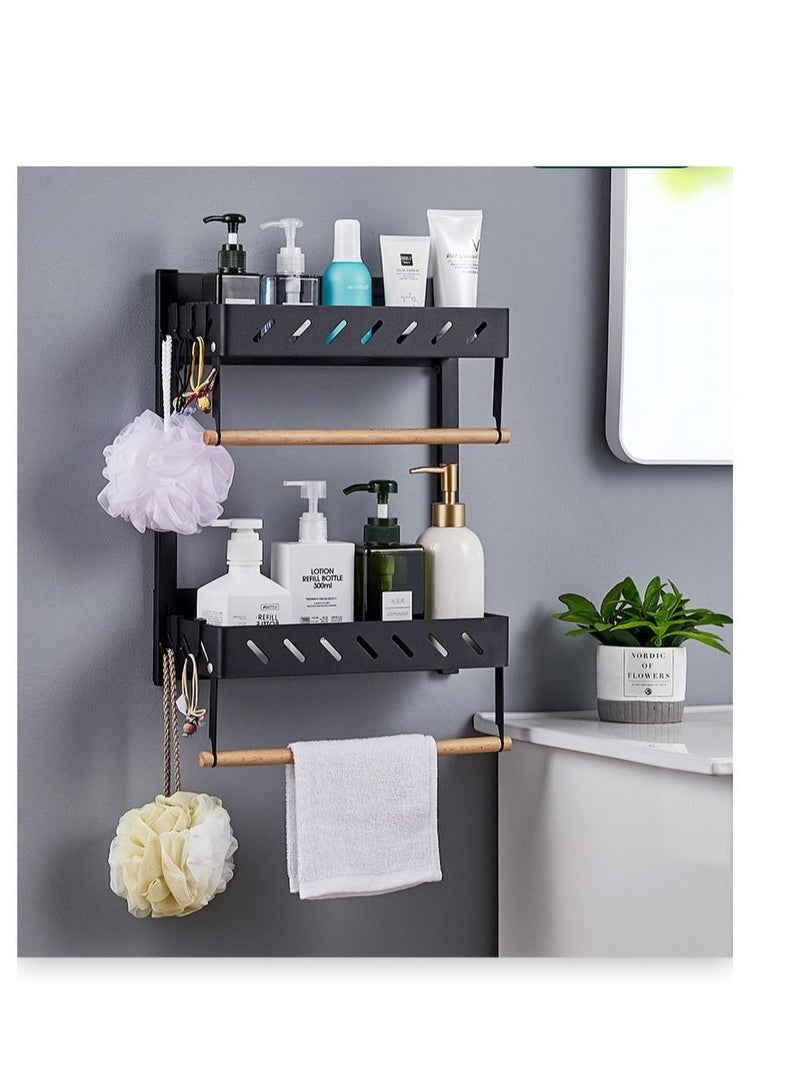 DARIYAH Japanese stainless steel magnetic suction multi-function multi-scene large hanger bathroom Refrigerator storage rack J003 - Image 4
