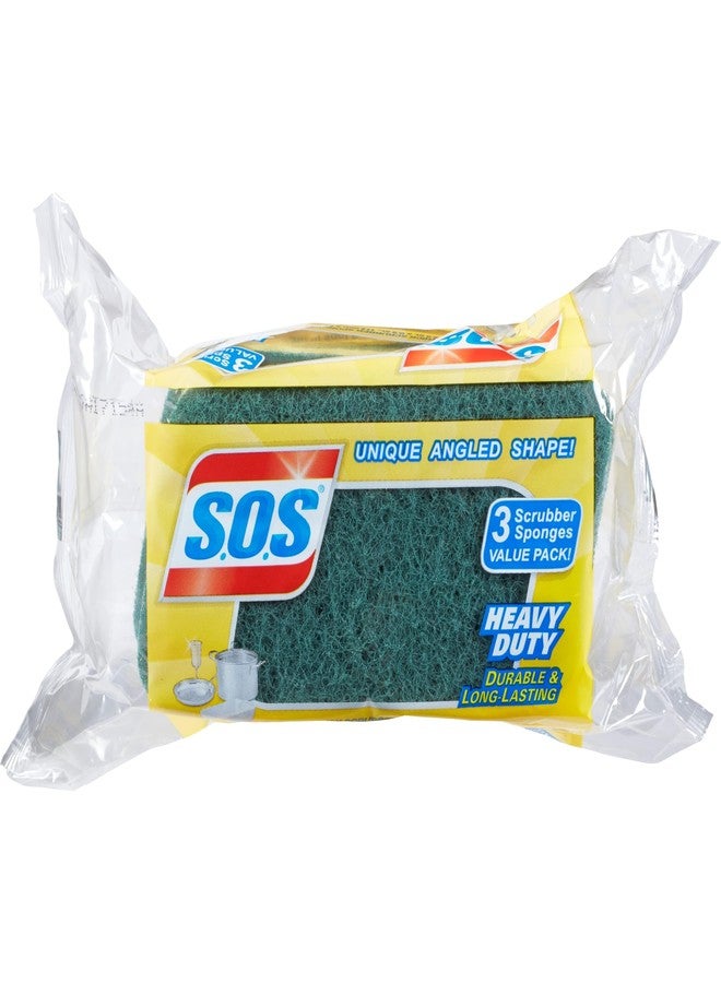 S.O.S Heavy Duty Scrubber Sponge, 3 Count - Image 1