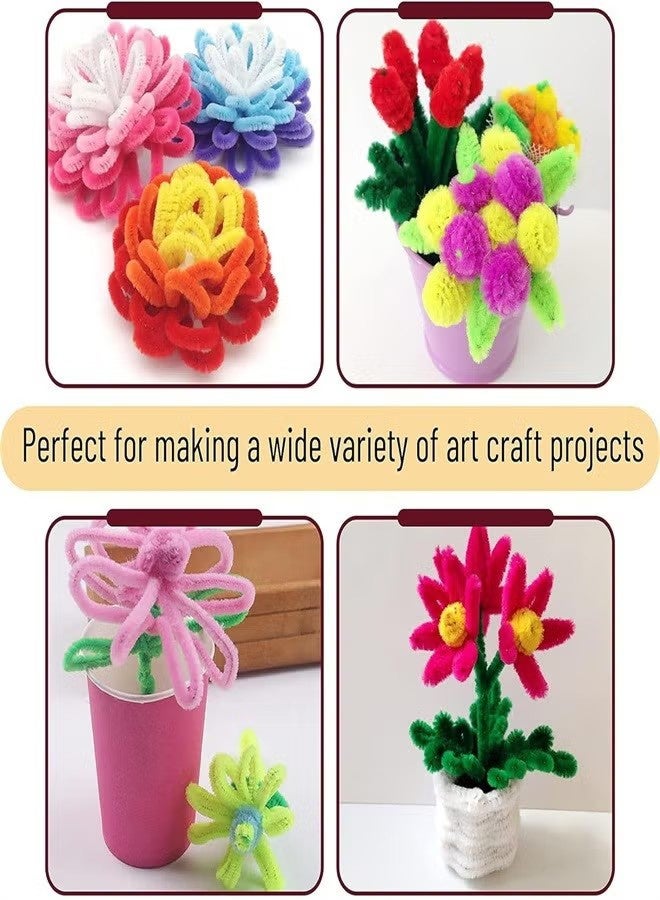 YJ Pipe Cleaners, 100pcs Chenille Stems, Pipe Cleaners for Crafts, Pipe Cleaner Crafts for Art and Craft Projects Creative DIY Decorations, 20 Colors - Image 5