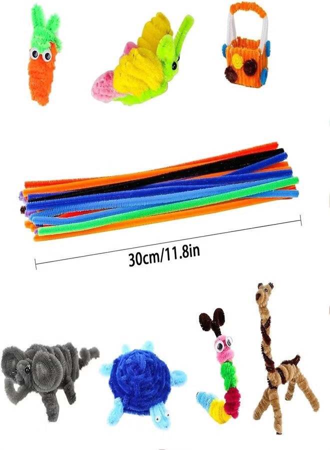 YJ Pipe Cleaners, 100pcs Chenille Stems, Pipe Cleaners for Crafts, Pipe Cleaner Crafts for Art and Craft Projects Creative DIY Decorations, 20 Colors - Image 2