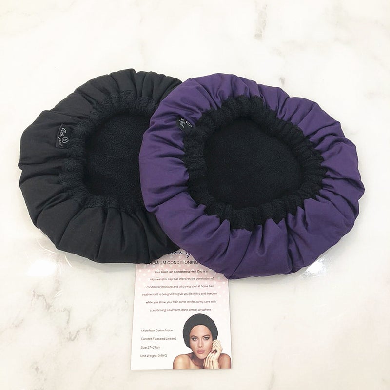 Sales Flaxseed Care Cap Microwave Heating Steam Cap Hair Care Baking Cap Heating - Image 3