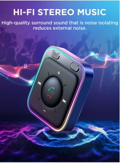 Y&D AUX Bluetooth Car Kit, 5.3 Adapter with Dual Mics and Noise Cancellation, Plug-and-Play Filter for Hands-Free Calls Stereo Audio  - Image 2