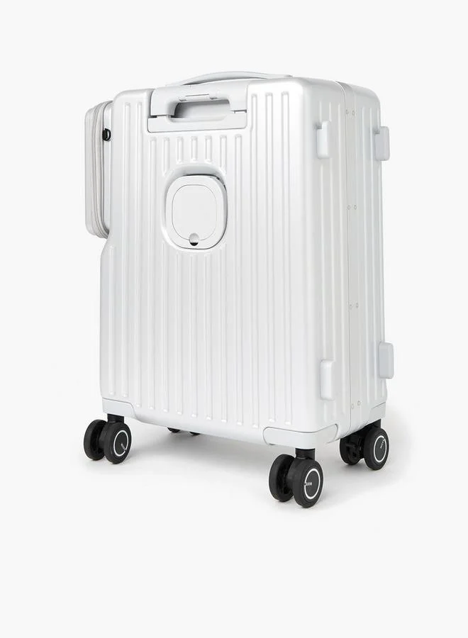 وايف Textured Hardcase Luggage Trolley With Detachable Crossbody Bag & Cup Holder - 20 Inches Cabin