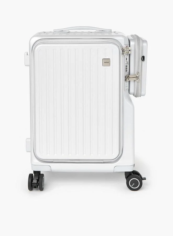 وايف Textured Hardcase Luggage Trolley With Detachable Crossbody Bag & Cup Holder - 20 Inches Cabin
