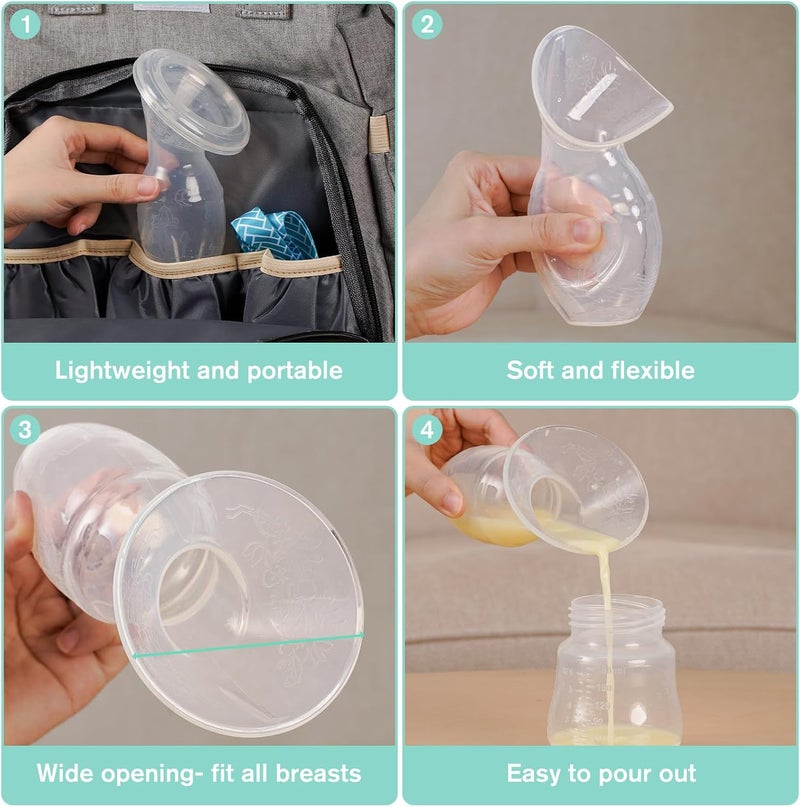 Bumblebee Manual Breast Pump with Breastfeeding Milk Saver Stopper& lid in Gift Box Food Grade Silicone bpa PVC and Phthalate Free 3.04oz/90ml - Image 5