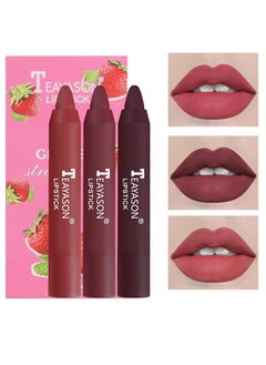 TEAYASON 3PCS Nude Lipstick Set Matte Lip Stick Waterproof Long Lasting Lipstick Non Stick Cup Velvet Lip Gloss Lip Stain Professional Lip Makeup Matte Lipstick Set D  - Image 1