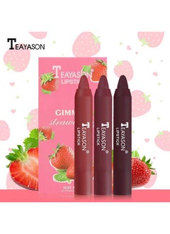 TEAYASON 3PCS Nude Lipstick Set Matte Lip Stick Waterproof Long Lasting Lipstick Non Stick Cup Velvet Lip Gloss Lip Stain Professional Lip Makeup Matte Lipstick Set D  - Image 2