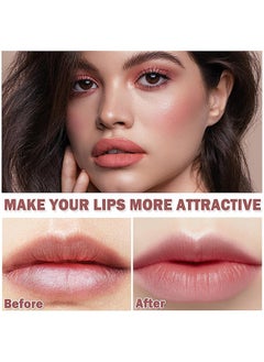 TEAYASON 3PCS Nude Lipstick Set Matte Lip Stick Waterproof Long Lasting Lipstick Non Stick Cup Velvet Lip Gloss Lip Stain Professional Lip Makeup Matte Lipstick Set D  - Image 4