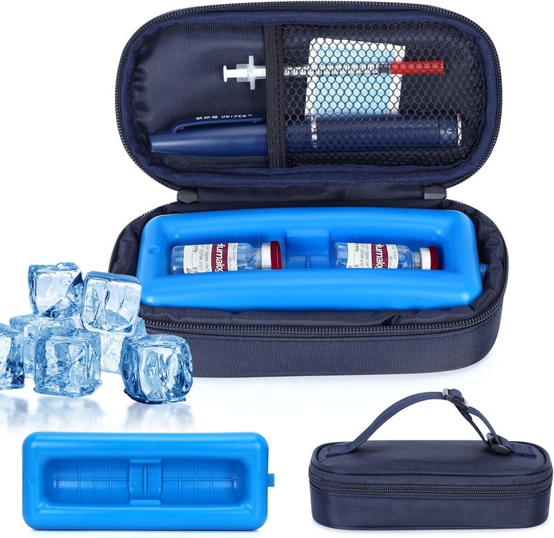 Leng Ke Large Insulin Travel Cooler Case 2 TSA Approved Ice Packs, Portable Madication Cooler for Travel and Daily Life - Image 1