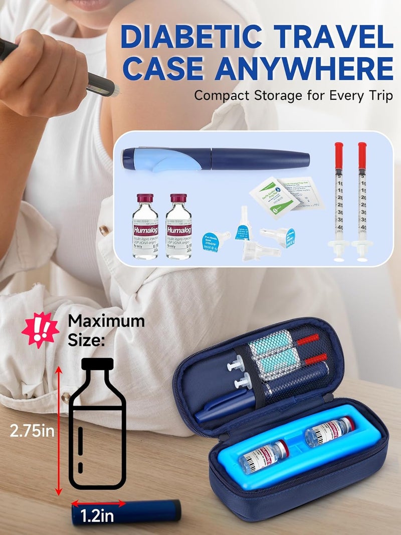 Leng Ke Large Insulin Travel Cooler Case 2 TSA Approved Ice Packs, Portable Madication Cooler for Travel and Daily Life - Image 2