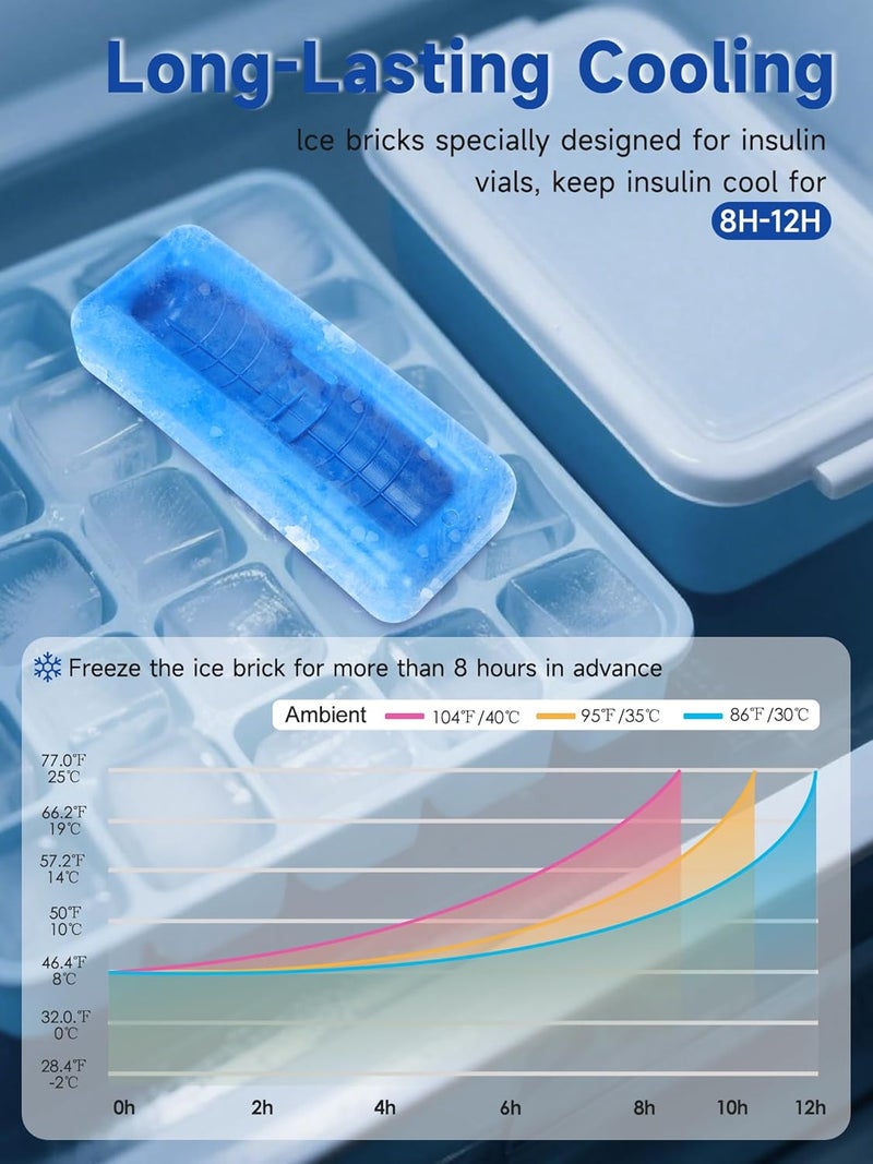 Leng Ke Large Insulin Travel Cooler Case 2 TSA Approved Ice Packs, Portable Madication Cooler for Travel and Daily Life - Image 4