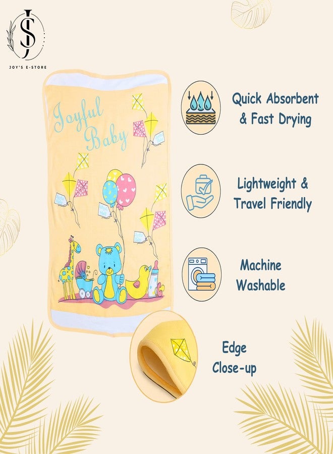 JOY'S E-STORE Super Soft Cotton Hooded Baby Towel – 90x55 cm | Lightweight & Skin-Friendly Bath Towel for Newborns, Infants & Toddlers (0–2 Years) | Quick Absorbent & Travel Friendly - 1952 Peach P1 - Image 4