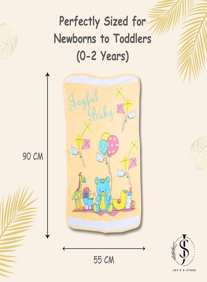 JOY'S E-STORE Super Soft Cotton Hooded Baby Towel – 90x55 cm | Lightweight & Skin-Friendly Bath Towel for Newborns, Infants & Toddlers (0–2 Years) | Quick Absorbent & Travel Friendly - 1952 Peach P1 - Image 2