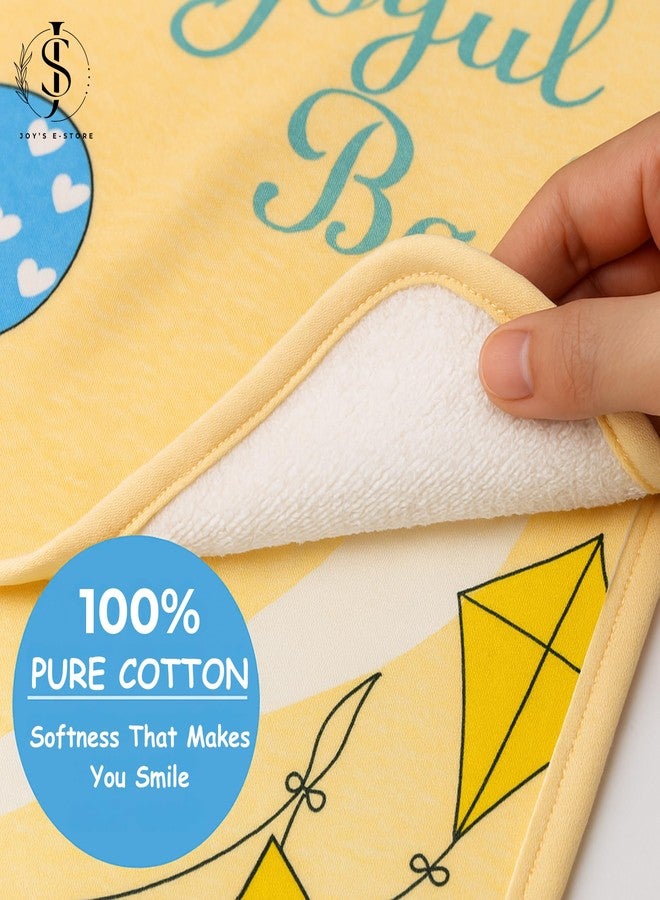 JOY'S E-STORE Super Soft Cotton Hooded Baby Towel – 90x55 cm | Lightweight & Skin-Friendly Bath Towel for Newborns, Infants & Toddlers (0–2 Years) | Quick Absorbent & Travel Friendly - 1952 Peach P1 - Image 3