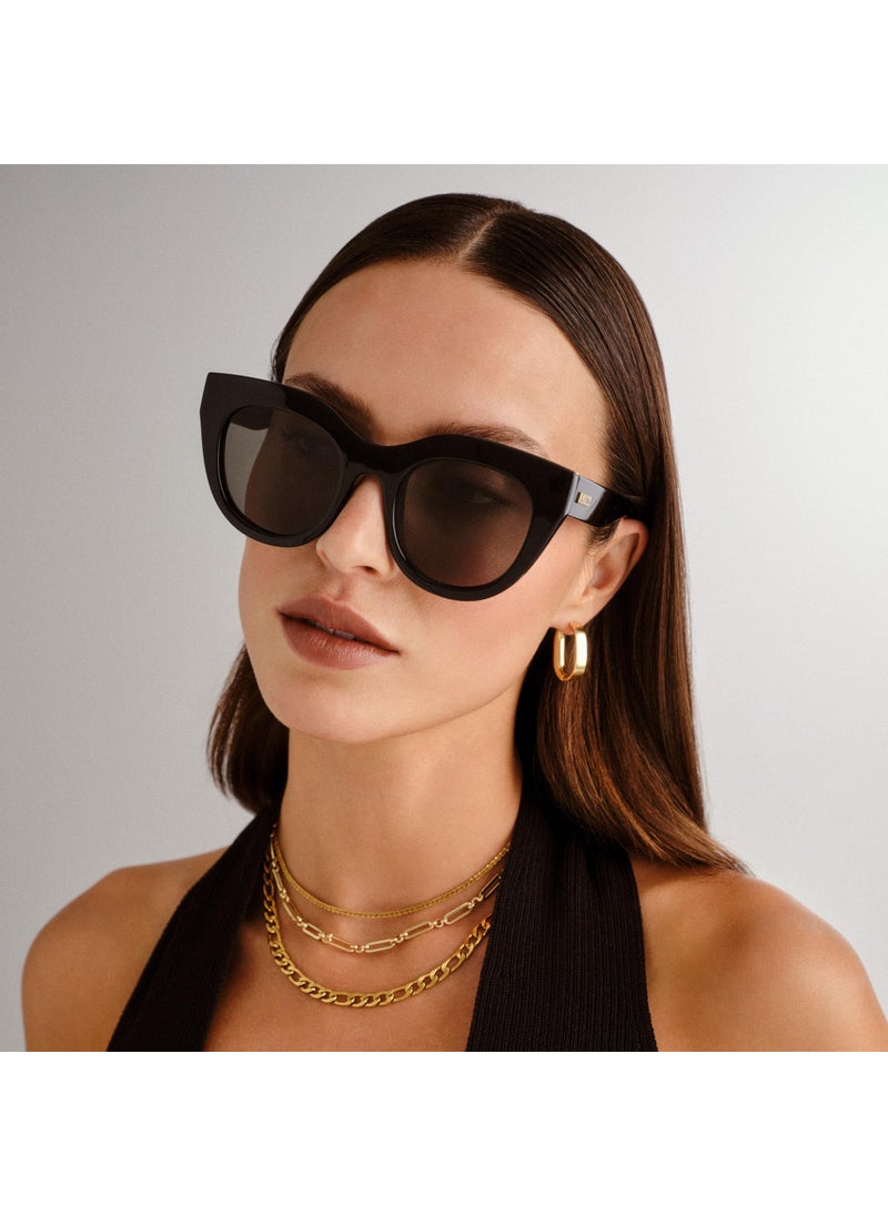 Le Specs Le Specs Women's AIR HEART Sunglasses Black  - Image 3