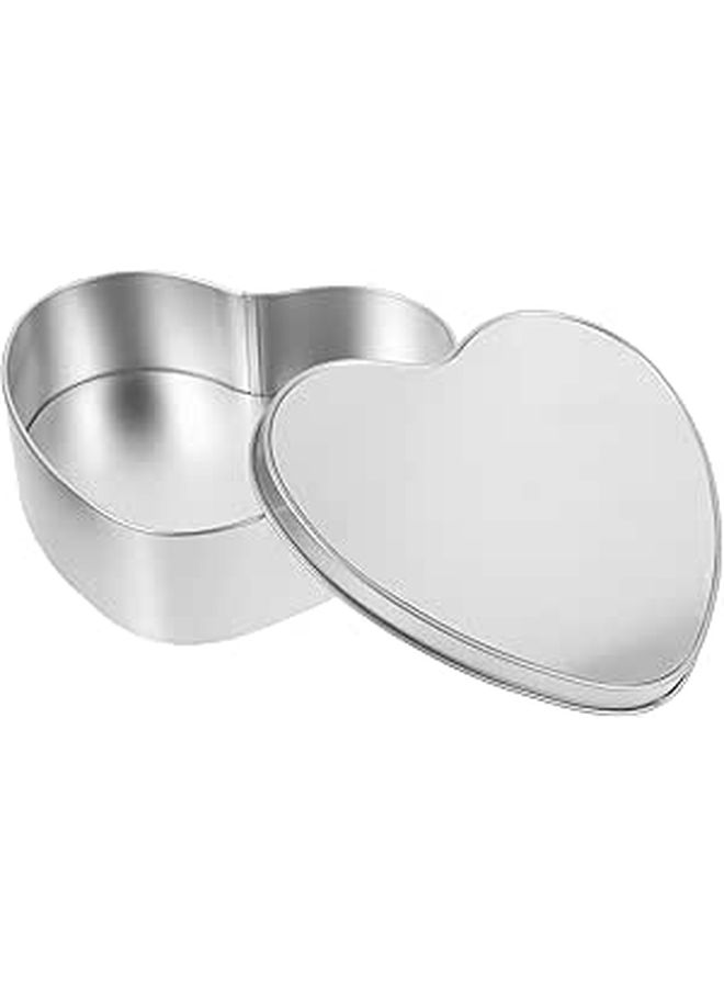 Tinplate Heart Shaped Box DIY Sublimation Candy Container Wedding Present Retro Style - Image 1