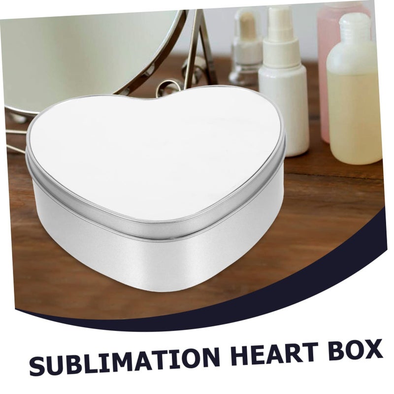 Tinplate Heart Shaped Box DIY Sublimation Candy Container Wedding Present Retro Style - Image 5