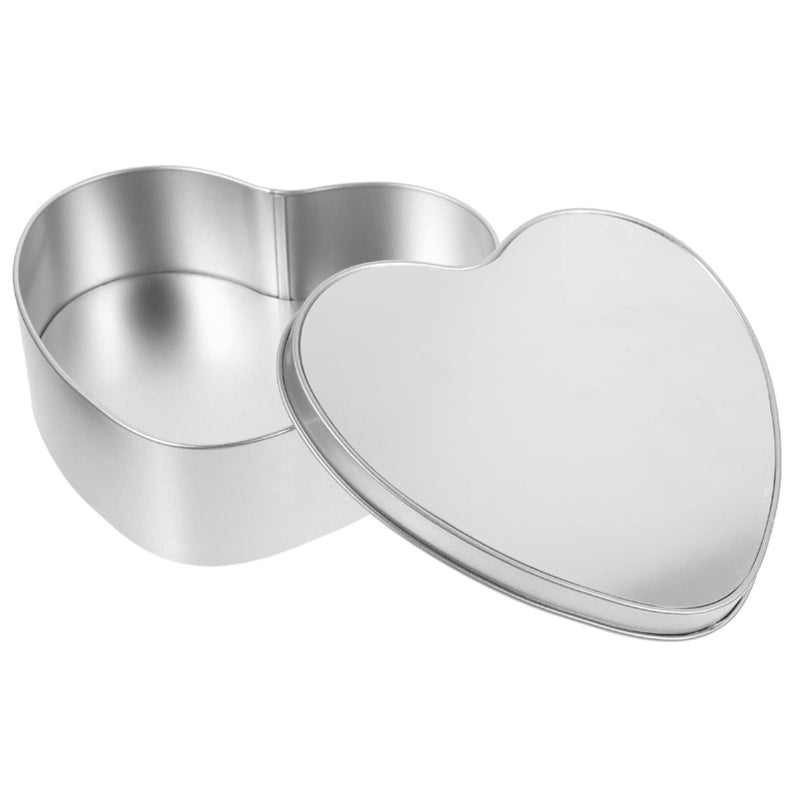 Tinplate Heart Shaped Box DIY Sublimation Candy Container Wedding Present Retro Style - Image 2