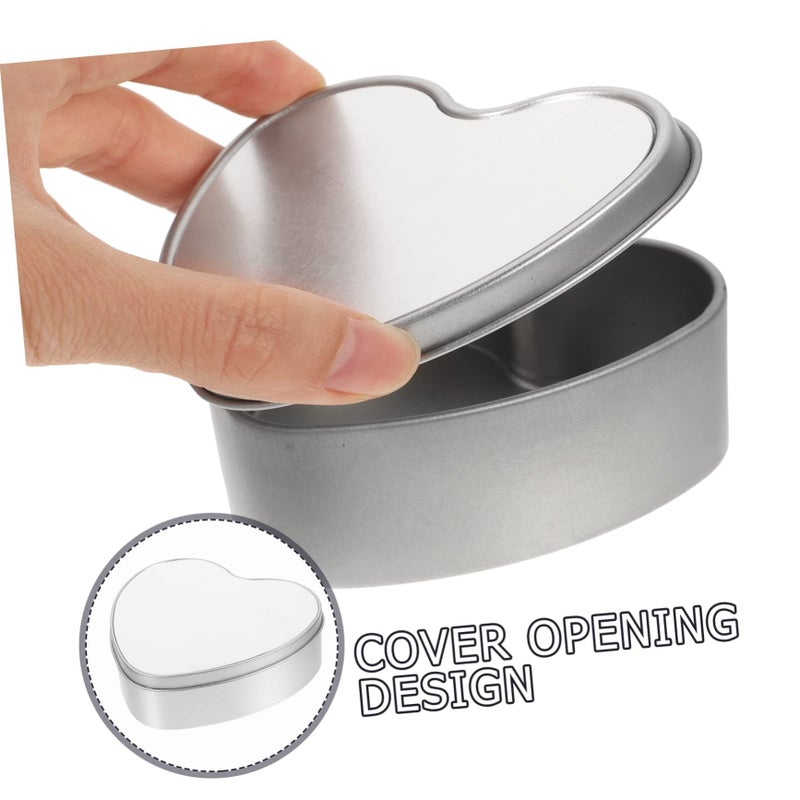 Tinplate Heart Shaped Box DIY Sublimation Candy Container Wedding Present Retro Style - Image 3