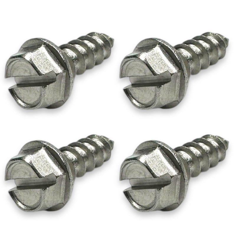 BCP Fasteners 4 Pack Stainless Steel License Plate Screws (BCP253)