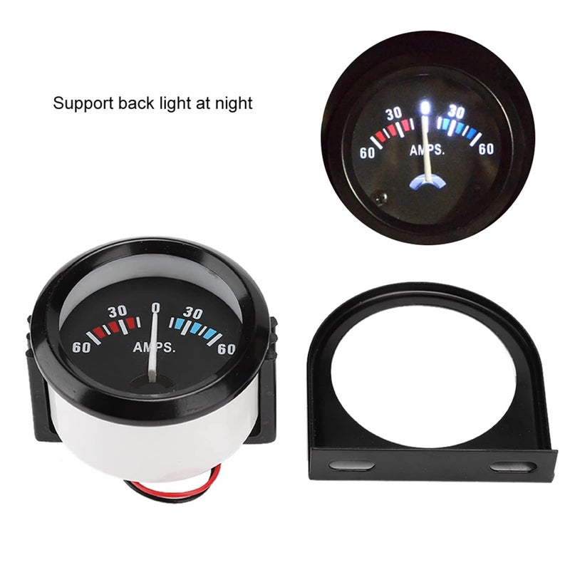 Haofy 2 Inch 52mm Car Ammeter Voltmeter 60 0 60A AMP Gauge with Back Light for Car Modification 12V System Easy Installation - Image 3