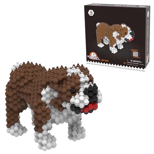 KADELE Cute Dog Building Animal Sets Extremely Challenging STEM Building Blocks Decor for Adults Kids Micro 3D Educational Toys for Boys Girls Ages 8 and UpBulldog - Image 1
