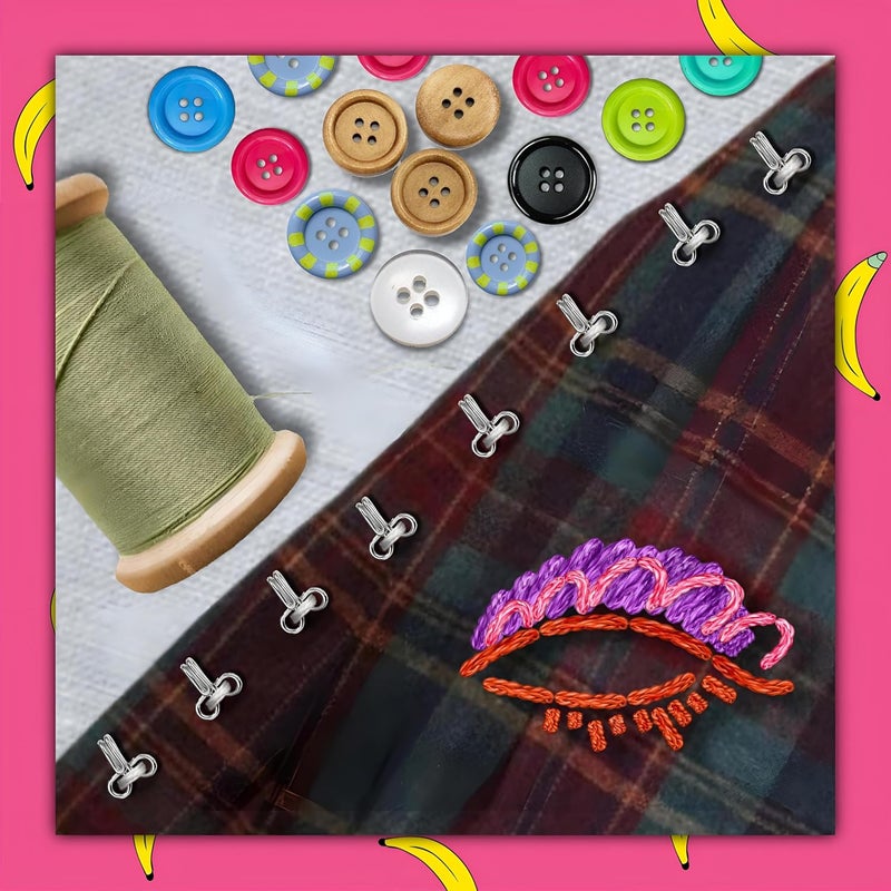 Vemlons Vemlons Blouse Hooks for Ladies BlousesChildren DressesFrockGownsChuddidarsDresses 200 Piece Stainless Steel Blouse Hook Handipicked Pack  - Image 4
