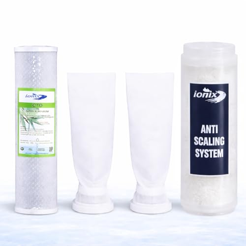 IONIX Water Purifier Service Kit for Treo Tank Filtration System, Water Softener, 1 Year Replacement Filter Cartridge Set for Treo Tank Filtration System - Activated Carbon (Pack of 1) - Image 1