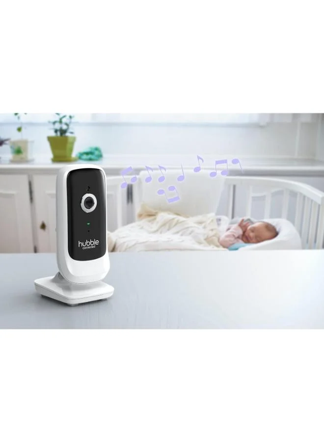 hubble connected Hubble Connected Nursery View Premium - Baby Monitor For Infants / Babies - 5 Inch Diagonal Colour Screen, 2 - Way Talk, Infrared Night Vision, Secure And Private Connection, Up To 300M Range - White